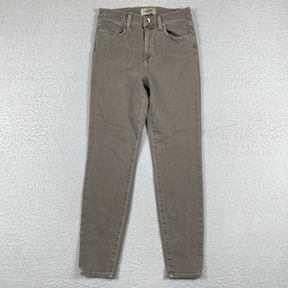 Baldwin Jeans Womens 28 Beige Denim The Rivington Skinny Crop Casual Preppy Pant